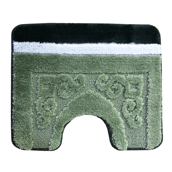 Комплект ковриков L'CADESI HIGH MONO из полипропилена на латексной основе, 2 шт. 50x80см и 40x50см, Prestige зеленый